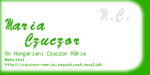 maria czuczor business card