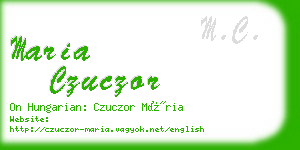 maria czuczor business card